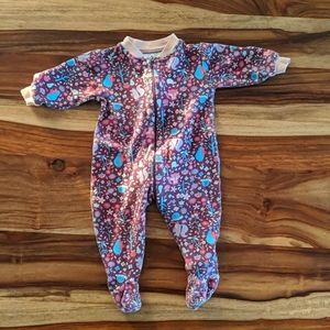 Purple zip up one piece pajamas. GUC.